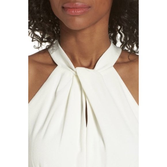 SOLD JULIA JORDAN Halter Wide Leg Jumpsuit Romper Sleeveless Ivory 10 NEW - Picture 5 of 10